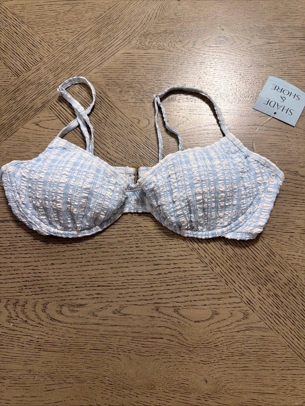 Shade & Shore White Bikini Top M